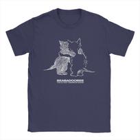 Men's T-Shirt Beabadoobee Cat Kiss Hipster Cotton Tee Shirt Short Sleeve  T Shirt Round Collar Clothes Gift Idea S tamsiai mėlyna spalva