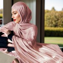 Ramadan Instant Chiffon Hijab With Tie Back Undercap Easy to Wear Muslim Woman Scarf Pinless Shimmer Headscarf Plain Hijabs