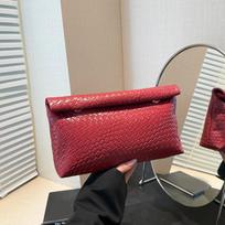 Elegantiška daugiafunkcinė moteriška delninė Didelės talpos Austas raštas Vakarinė Kišenėlė telefonui Monetinė Piniginė Prabangi Ilga piniginė CLE 28.5x5.5x16.5cm raudona