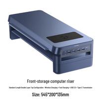 Monitor Riser with USB Hub & Wireless Charger