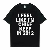 Jaučiuosi kaip Chief Keef 2012 m. Grafinis spaudinys Marškinėliai Juokingi Repo Memas Marškinėliai Vasaros Vyrai Moterys Per dideli Marškinėliai S