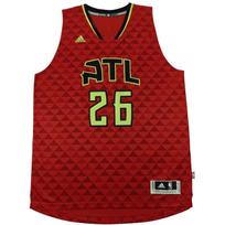 Adidas NBA 26 Kyle Korver Atlanta Hawks Away Asian Version Swingman Fan Edition V-Neck Sleeveless Basketball Jersey Unisex jersey AL6668 XL brown