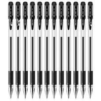Deli 33399 0.5mm Black Gel Pen (12-Pack)