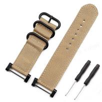 Men's Waterproof Nylon Watch Strap for Suunto Core with Strap Connector beige