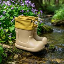 Korean Style Waterproof EVA Rain Boots for Kids with Drawstring 150 Inner Length 14-14.5mm