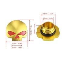 For Harley XL883 XL1200 Dyna Fat Boy Breakout Motorcycle Accessory Modification Skull Fuel Tank Cap 19010135
