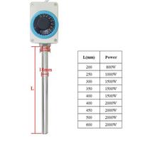 220V 800-2000W Radiatorius DN20 šildymo vamzdis reguliuojama temperatūros zona temperatūros kontrolė elektrinis šildymo strypas nerūdijantis plienas 200mm-800w