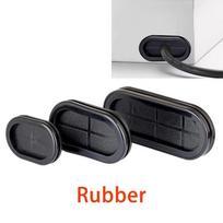 Buckle Type Oval Rubber Grommet Sealing Ring Hole Plug Wire Cable Protective Pad Insulated Sealing Protective Coil White 25x40mm(2pcs)