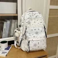 Star Patterned School Bags Girls in Grades 3-6 Backpack for Elementary School Students Waterproof Teenager Backpack Large Capacity Shoulder Bag Only backpack 33*20*48cm balta