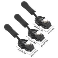 Instant Zipper Fixer Kit 3Pcs/set Detachable Broken Zipper Repair Kit Zipper Teeth Slider Puller For Coat Clothing Jeans Boot