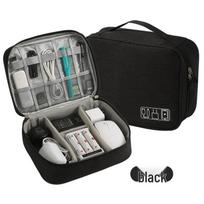 Waterproof Multi-Functional Travel Cable and Earphone Organizer Bag 27*21*10 cm gray