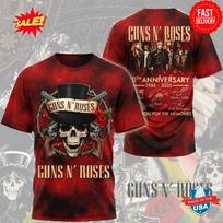Guns N’ Rose 2025 Tour 3D Shirt – Epic Rock Tee for Music Collectors USA XXS