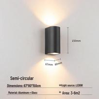 Ziyouxing LED Outdoor Square Up/Down Wall Sconce