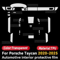 For PORSCHE Taycan 2025 Car Interior Center Console Instrument Dashboard Protective Cover Film Anti-scratch Sticker LHD