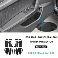 For Seat Leon MK4 Cupra Leon Cupra Formentor 2020 2021 2022 2023 2024 2025 Car Front Rear Doors Map Pocket Sticker Interior Trim For RHD LHD