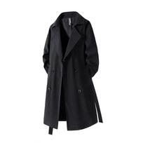 2026 New Style Men's Mid-Length Windbreaker Coat - Autumn Casual Retro Knee-Length Jacket M