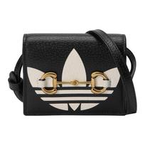 Gucci crossbody bag x adidas originals joint model printed horsebit logo leather small square single Basic package (bag + dust bag) regular style juoda