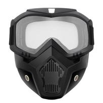 Full Face Goggle Mask, Detachable Cycling Goggles Mask with Anti-Fog HD Lens, Large Viewing Hood, Anti-UV Face Shield for Construction Work Welding F