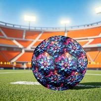 1pc Cosmic Lotus Bloom Size 5 Soccer Ball Professional Match Training Football Indoor &Outdoor Sports Ball Training Ball Lightweight Durable y86 Size 5