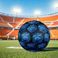 1pc Blue Rose Fantasy Size 5 Soccer Ball Professional Match Training Football Indoor &Outdoor Sports Ball Training Ball Lightweight Durable y85 Size 5