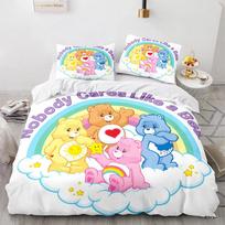 Animacinis Anime rūpestingieji meškučiai Antklodės užvalkalų rinkinys Kawaii rūpestingieji meškučiai Antklodės užvalkalas Pagalvės užvalkalų rinkinys Vaikams patalynės rinkinys Dekoras Viso dydžio Karalienės dydžio Karaliaus dydžio 90x200cm