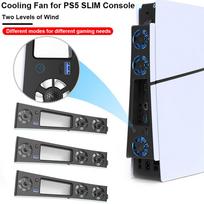 Tylus aušintuvo ventiliatorius PS5 Slim konsolei su reguliuojamu greičiu, tylus patobulintas aušinimo ventiliatorius su LED apšvietimu Playstation 5 Slim CHINA