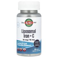 KAL Liposomal Iron + Vitamin C Veggie Capsules, 30 Count
