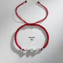 Lotus Silver Couple Bracelet - Adjustable, Handmade 999 Pure Silver for Wrist & Ankle