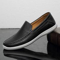 Shoes summer new soft-soled lazy shoes light luxury comfortable wear-resistant Doudou casual leather shoes 37