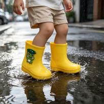 Kids' Non-Slip Cartoon Rain Boots: Waterproof, Soft Sole for Preschool & Elementary Students Size 170 - 16.5cm