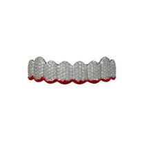 Deimantuotos Hip Hop Grillz: Europos ir Amerikos stilius, Varis ir Cirkonis, 10 dantukų aksesuaras gray