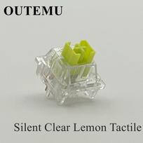 Outemu Silent Switch Crystal Clear PeachV3 LemonV3 Mechanical Keyboard 5Pin Linear Tactile Mute Switchs Transparency Shell Lubed 10 PCS