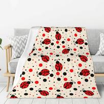 Mielas boružėlių raštas Fleece pledas Ypač minkštas jaukus dekoratyvinis flanelinis pledas namams lovai sofai kėdei kelionėms 60x50 colių 70x100cm