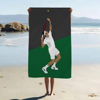 Tennis US French Open Sport Canvas Microfiber Beach Towel Absorbent Quick Dry Soft Yoga Swimming Resort Mountain Climbing Towel Cotton 30x60cm