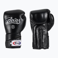 Fairtex stilingos kampuotos bokso pirštinės su užfiksuotu nykščiu juodos spalvos