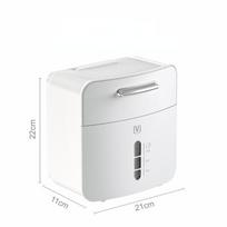 WTEMPO Tualeto servetėlių dėžutė vandeniui atspari vonios kambarys Tualetas be skylių pakabinamas ant sienos daugiafunkcis tualetinio ritininio popieriaus stalčius 21cm*22cm*11cm balta