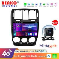 WIFI Automobilinis Radijas Stereo Multimedija Hyundai Getz 1 2002-2011 Su Mygtuku-Rankenėle Android 2Din GPS Navi Carplay Auto 8-core 4+64