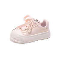 Vaikiški batai 2024 rudens žiemos riedlenčių batai vaikams madingi kasdieniai mergaičių batai minkštu padu sportbačiai berniukams basomis zapatillas 26insole15.6cm rožinė