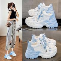 Women Sneakers White New Fashion Casual Sports Shoes Women Autumn Lace-up Mesh Breathable Women's Running Shoes Zapatillas Mujer 35