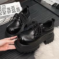 Women Retro Loafers 2026 Spring New Luxury Brand  Increase Thick Sole Leather Oxford Shoes Lace Up Outdoor Work Platform Shoes 35
