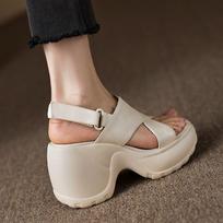 Women's Thick-soled Sandals 2026New Wedge Sandals Summer Open-toe Platform Sandals for Women High Heeled Sandal Sandalias Mujer 35