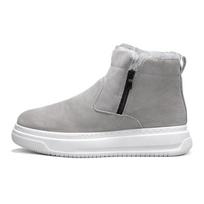 Men's plus size casual versatile cotton shoes winter warm plush outdoor walking shoes fashion youth non-slip hight top snow shoe 39