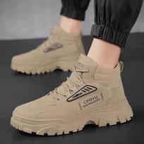 Tide Trend Men's Hightop Sneakers Autumn Winter Male Students Walking Casual Boots 38