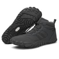 Men's Winter Fur Lined High-Top Sneakers Outdoor Sports Non Slip Snow Booties Casual Hiking Running Shoes Men Warm Fleece Lined Athletic Short Boots 35