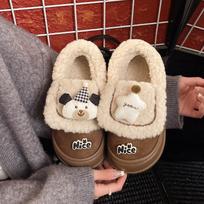 Women's Cartoon Large Size Soft Sole Winter Warm Fur One Snow Boots Padded Lined Ankle Boots Anti-slip Hiking Casual Sports Cotton Boots 36/37