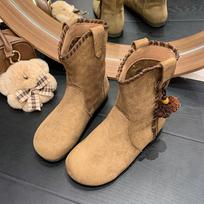 Ethnic Style Women's Short Fashion Hundred Soft Elastic Comfortable Ankle Boots Shock Absorption Anti-skid Casual Sports Martin Boots 35