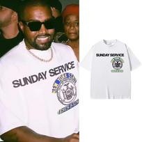 2026 Summer Unisex Vintage Top Rapper Kanye West Sunday Service Jesus Is King Same Style Print T-shirt Men Women Hip Hop Oversized T-shirt 4XL
