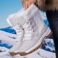 Women's Padded Thickened Warm Non-tired Feet a Stirrup Thick Bottom Height Comfortable Waterproof Non-slip Leisure Snow Boots Cotton Shoes 35
