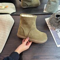 Women's Soft Elastic Winter Warm Cold Padded Snow Boots Thick Bottom Non-slip Wear Outdoor Leisure Sports Plush Cotton Boots 34