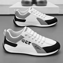 Spring 2026 Men's Casual White Running Shoes - One-Step Forrest Gump Style with Thick Sole 39